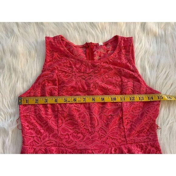 PinkBlush Lace Overlay Fit and Flare Dress (sz S) - Picture 6 of 9